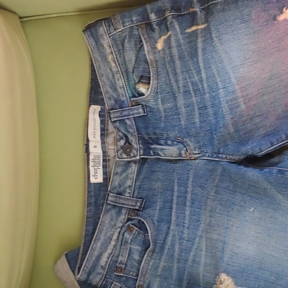 😻Charlotte Russe Sexy Rolled Crop - Picture 2 of 4